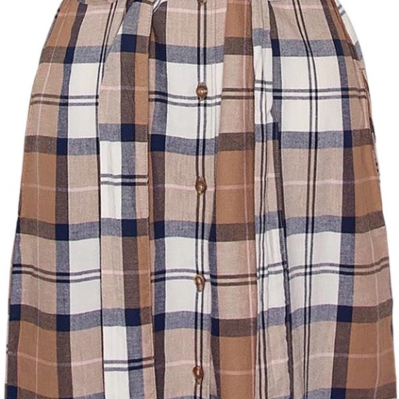 NWT Barbour Plaid Tartan Caroline Check Midi Sleeveless Shirt dress Womens 10 - Picture 10 of 10